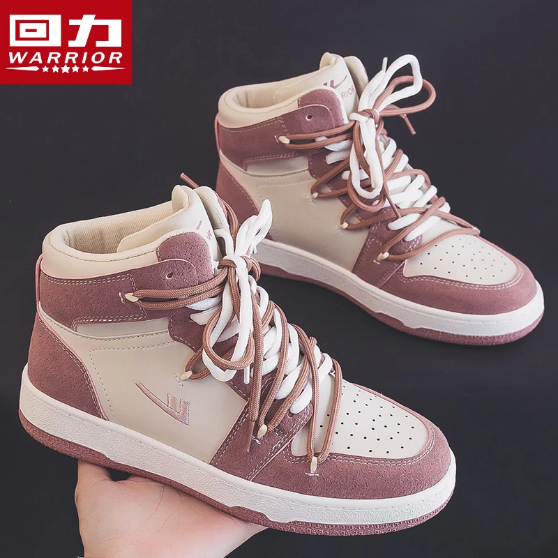 Warrior/回力女鞋德训鞋aj空军一号女鞋高帮鞋子女新款秋款板鞋
