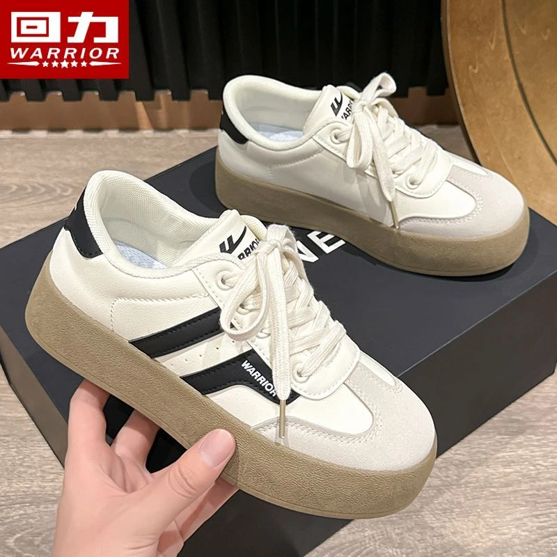 回力女鞋德训鞋女复古风简约百搭休闲鞋子女轻便小白鞋厚底板鞋女