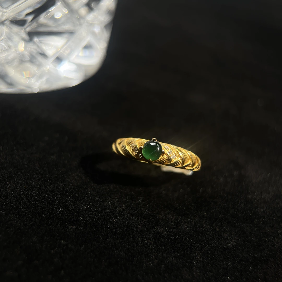 JZ02【缔薇珠宝】A货翡翠戒指气质轻奢古风百搭时尚小众复古