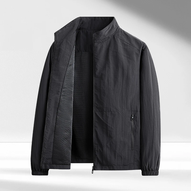 【反季促销】立领夹克男士外套防风防水宽松加大码男装休闲棒球服男