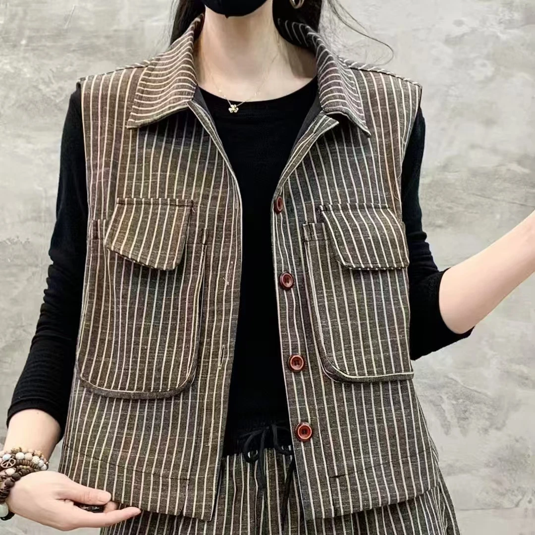 2025新款时尚气质显瘦百搭无袖潮流休闲秋季马甲宽松