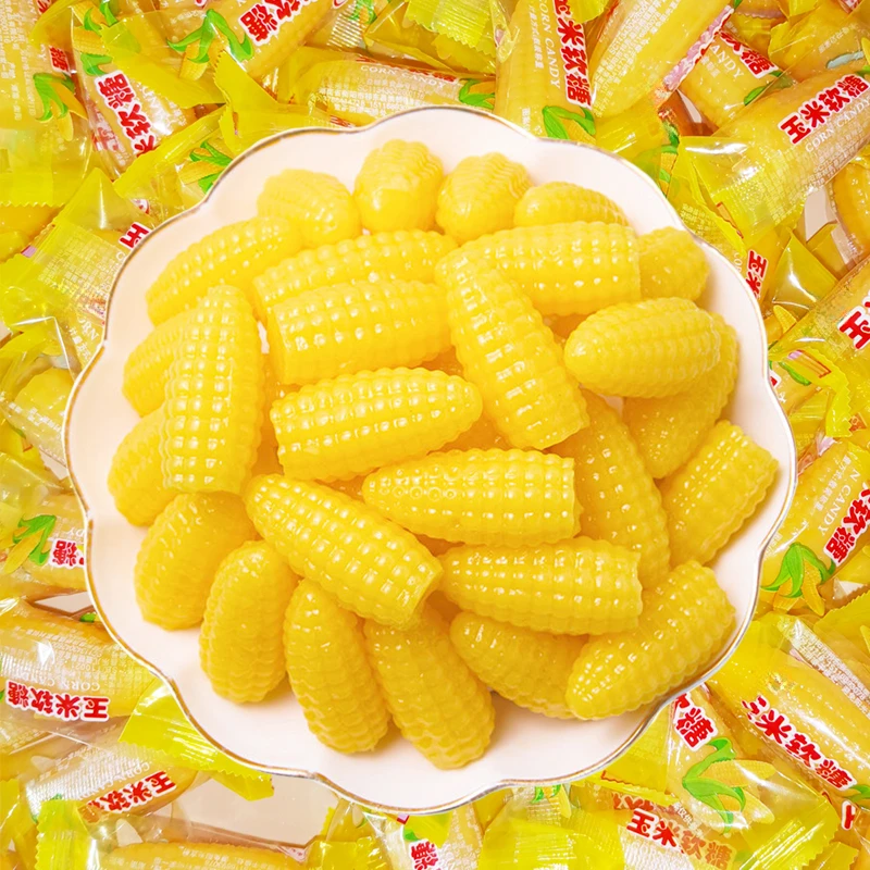 玉米软糖年货糖果结婚喜糖童年橘子味软糖糖果嚼劲香甜休闲小零食