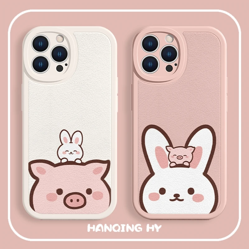 适用苹果保护壳/华为/小米/OPPO/VIVO可爱小猪情侣卡通新款网红