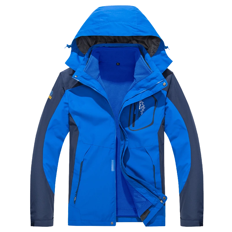 夹克外套情侣冲锋衣秋冬三合一两件套加绒加厚上衣防风防水登山服