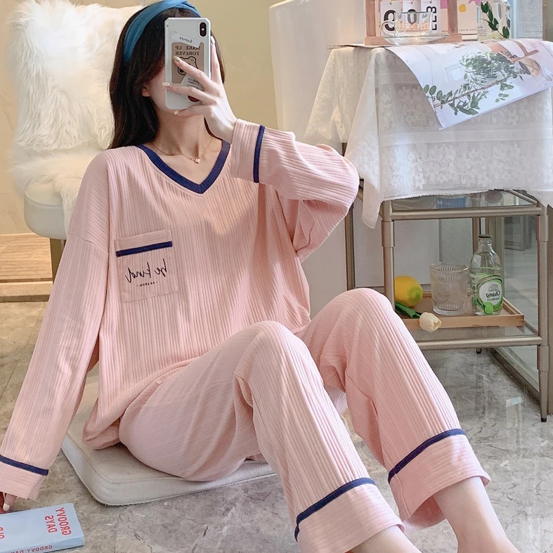 2025新款睡衣女春秋季棉质ins风网红爆款少女宽松可外出穿家居服