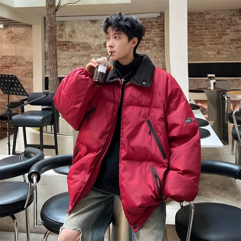 棉服男款冬季潮牌痞帅加厚棉衣外套美式复古设计感小众面包服棉袄