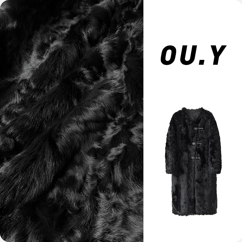 【SS】2024新款高端轻奢托卡卷羊皮毛一体长款皮草外套 855Y01