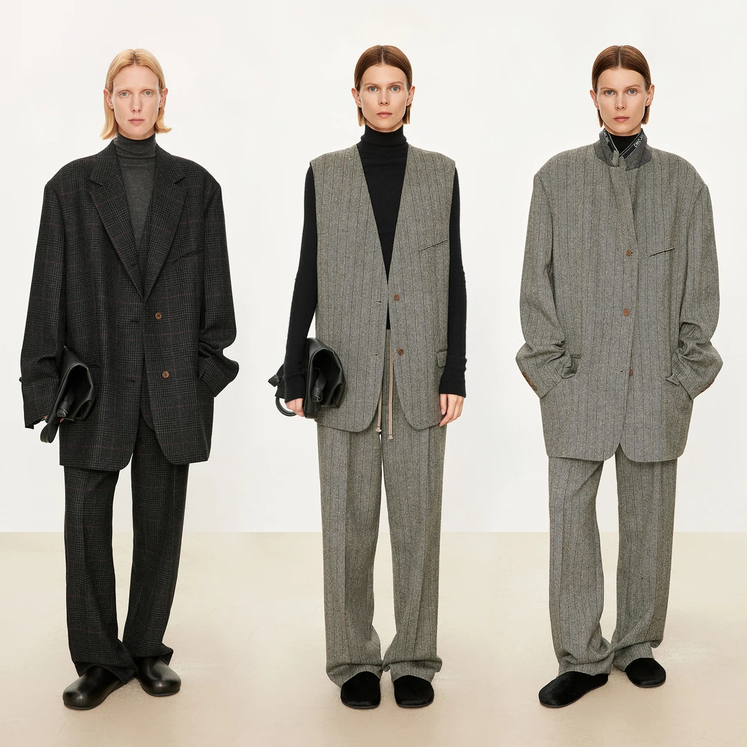 【商场同款新品】JOC英国羊毛呢威尔士格/人字纹 松弛深V马甲+西装+