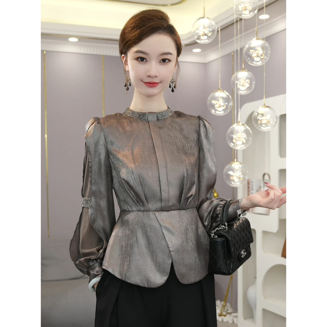 唐熹2025秋冬新款【LT24-Q556】气质小众设计感时尚长袖上衣女
