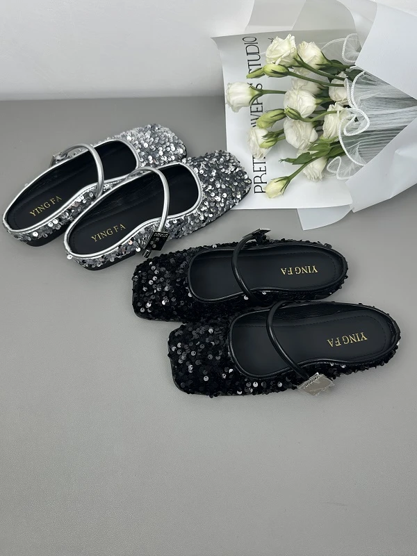 春季新款气质时尚亮片晚晚风高级女单鞋（7）