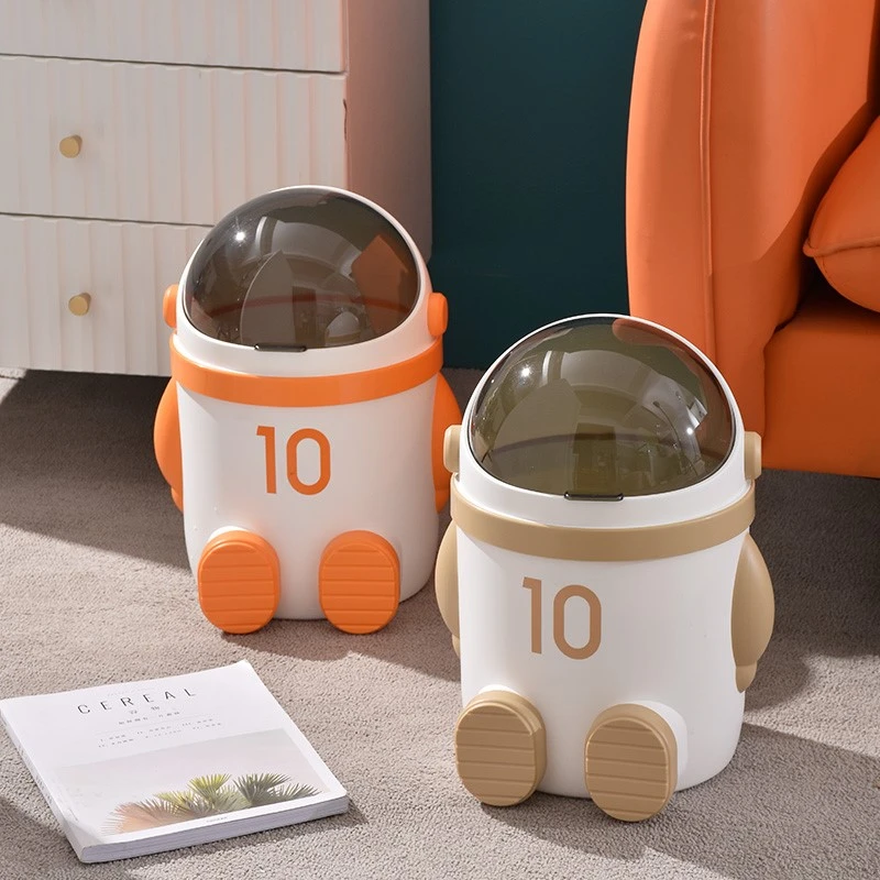 太空人垃圾桶家用大号创意新款网红卧室带盖客厅卡通大容量纸篓