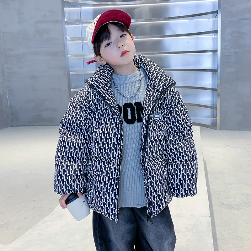 【Chill 叶叶】韩版男童短款潮牌羽绒服儿童加厚冬装K234YRF3713