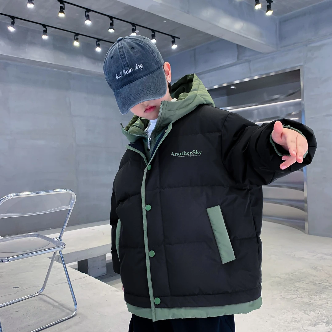 耀选专属男童冬季韩版休闲时尚潮流羽绒服连帽K244YRF4614