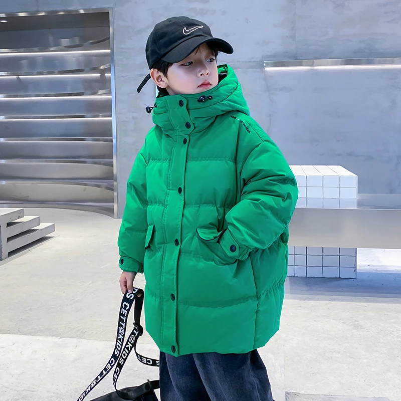 轩妈直播儿童绿色中长款羽绒服K224YRF17310