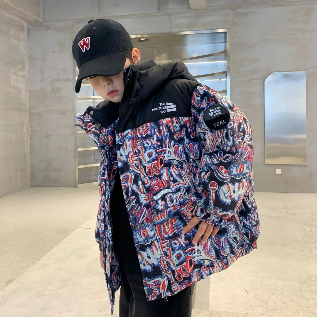 耀选专属男童中大童韩版时尚加厚羽绒服保暖外套宽松K234YRF3787