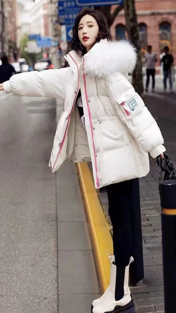 时尚休闲宽松收腰羽绒保暖冬季726