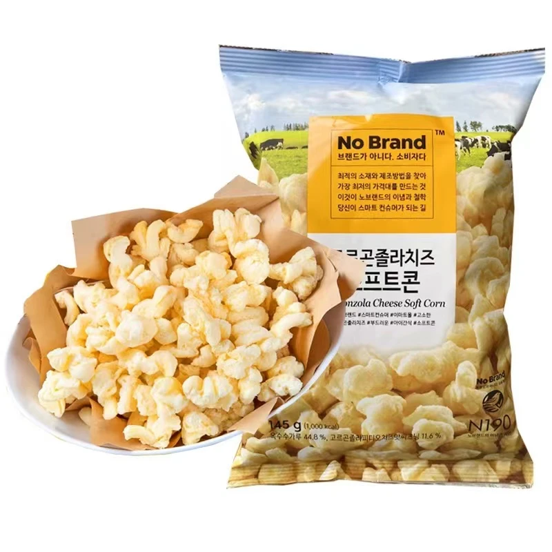 韩国进口nobrand芝士玉米条诺倍得冈古佐拉爆米花休闲零食