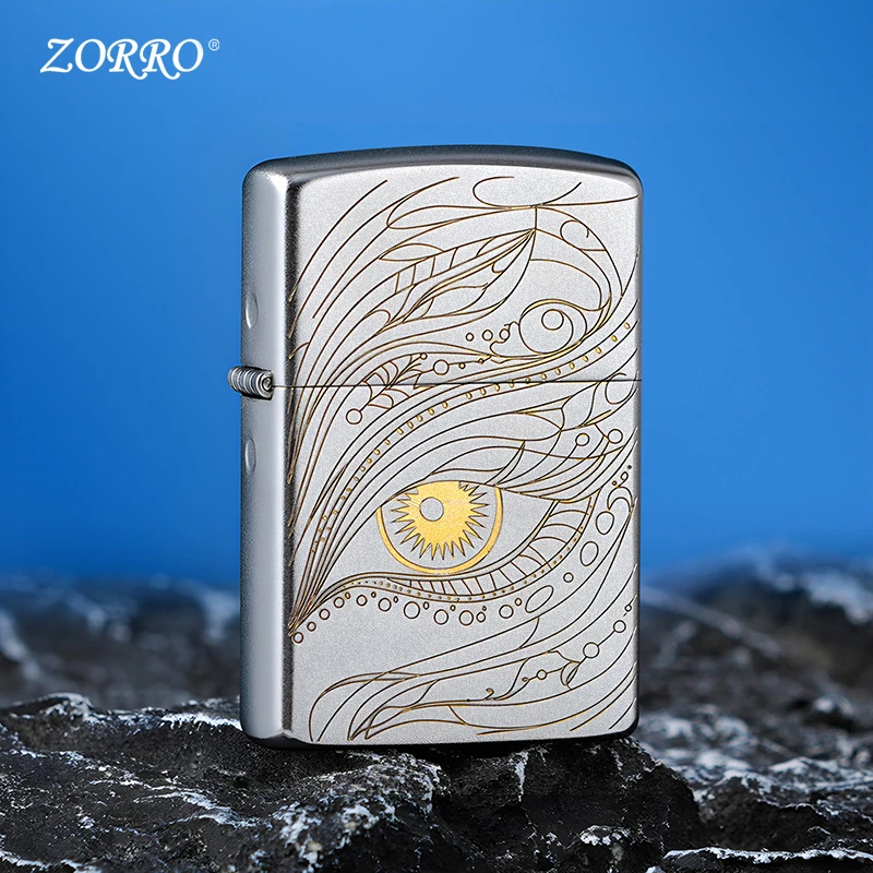 ZORRO佐罗秋水含睛砂铬露铜煤油防风打火机送男生礼物原装正品