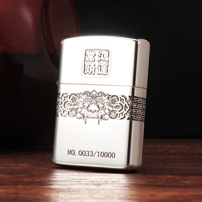ZORRO佐罗 白铜浮雕 鸿运当头 煤油防风打火机送男朋友送老公生日