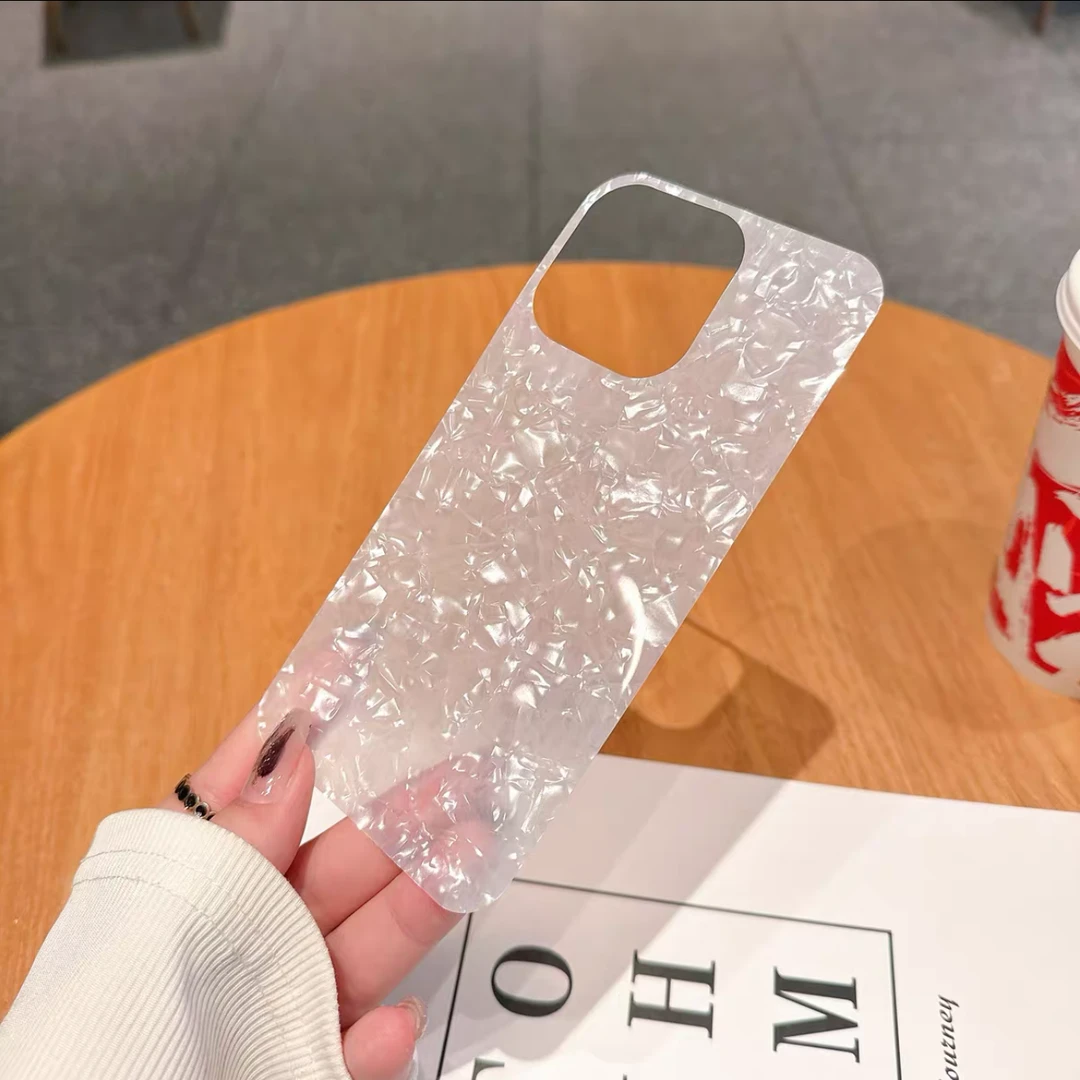 苹果安卓透明手机背卡咕卡适用手机背卡炫彩镭射背卡卡纸卡片