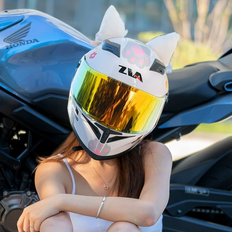 艾狮摩托车头盔双镜全盔电动车可爱蓝牙槽四季通用3C新国标认证A1