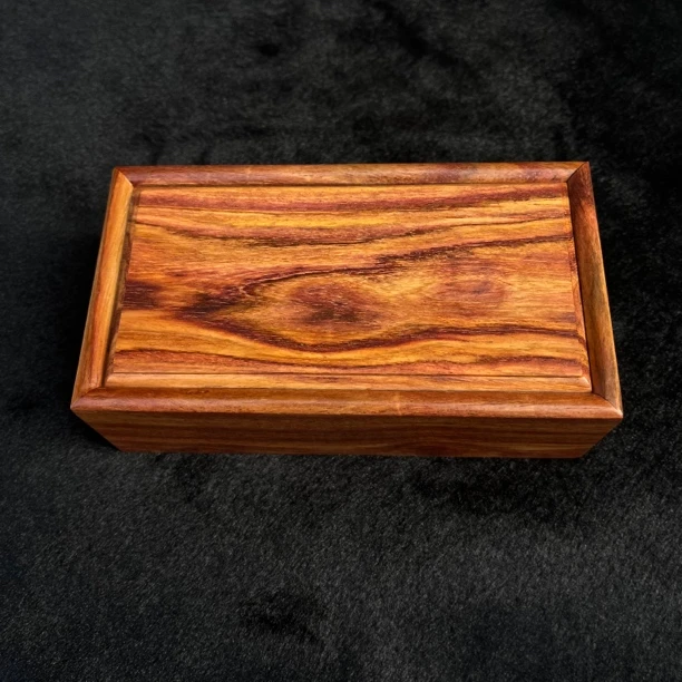 【独板榫卯】【尺寸14.5x8x4.5】海南黄花梨抽拉首饰盒收纳箱类