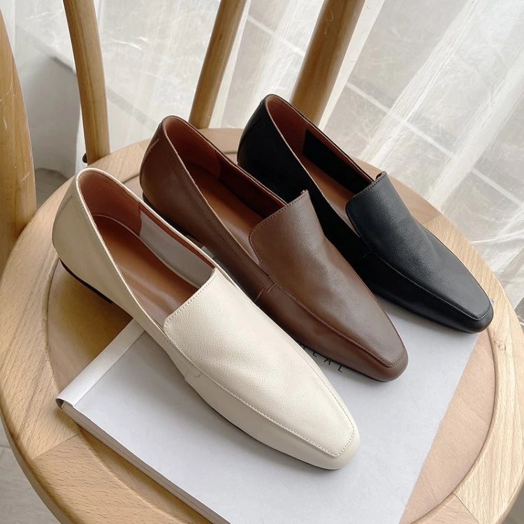 Q807 头层牛皮单鞋 舒适民族风 纯色系单鞋