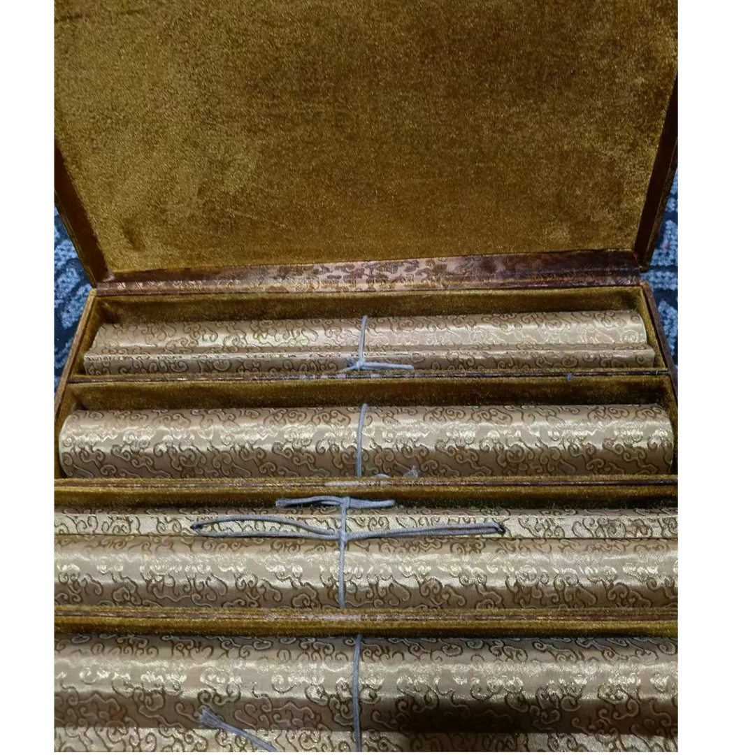 精品四条屏盒子《乔月松云》装饰画1