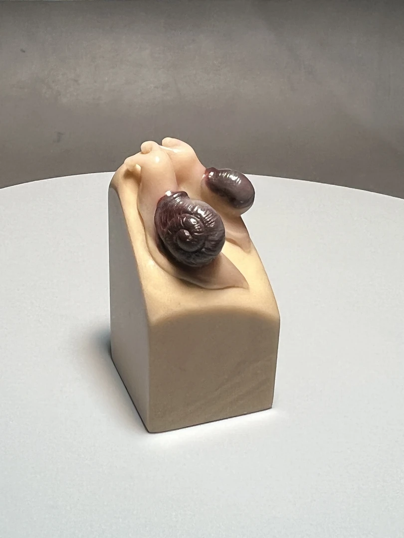 手作古风老挝印石印章 21-21-43mm