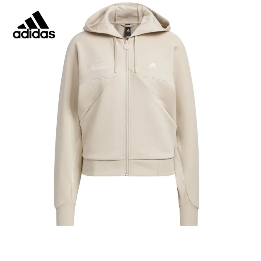 adidas外套女款跑步运动训练休闲舒适连帽夹克衫IP7094高能感