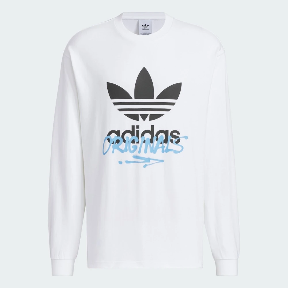 adidas三叶草纯棉时尚运动休闲长袖舒适圆领T恤JM7270 JM7271雅丹