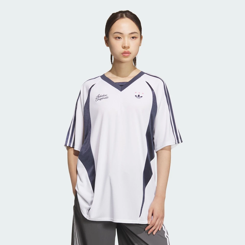 ADIDASJERSEYSHORTSLEEVEJERSEY宽松短袖V领T恤JD1133/34高能感