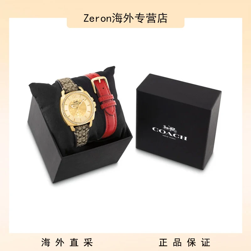 COACH/蔻驰【预售】经典套盒老花表盘34mm石英女表-14000091