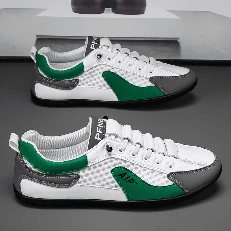 透气男鞋夏季网面豆豆鞋百搭时尚运动休闲鞋2024新款通勤鞋子男款