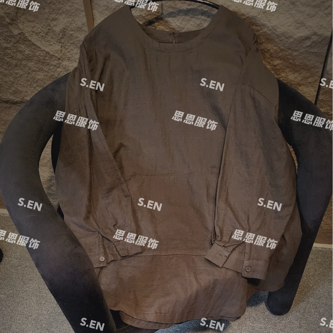 【思恩】【返潮复古】秋季新款简约大版慵懒时尚衬衫女337