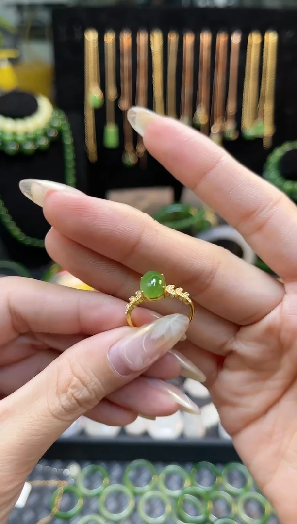 【闪购商品】和田玉戒指银S925镶嵌戒指