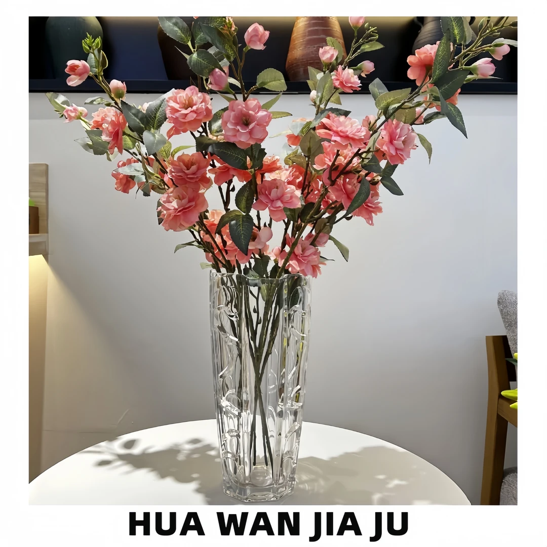 明赫  |  轻奢加厚水晶玻璃花瓶插花富贵竹花器客厅装饰插花