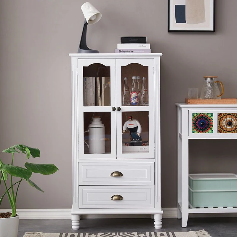 美式实木轻奢风酒柜客厅装饰柜现代简约红酒橱柜收纳多功能组合柜