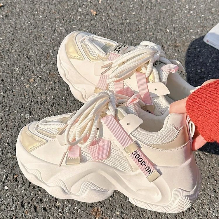 SY&R07踩屎感厚底增高老爹鞋女秋季2025年新款小个子百搭休闲鞋LQ