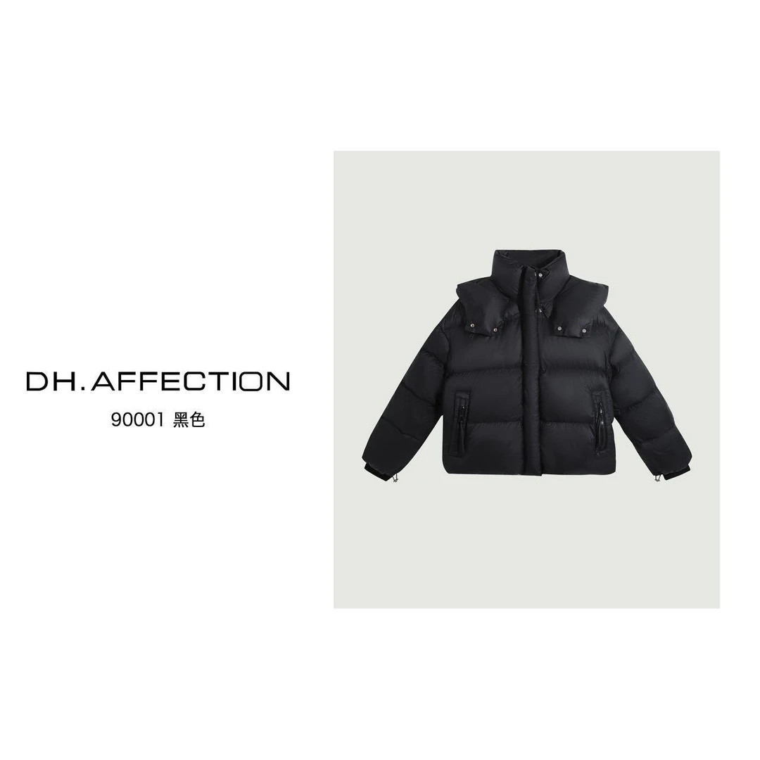 杨杨 DH-（方糖泡芙）轻剪高级立领短款面包羽绒服90001