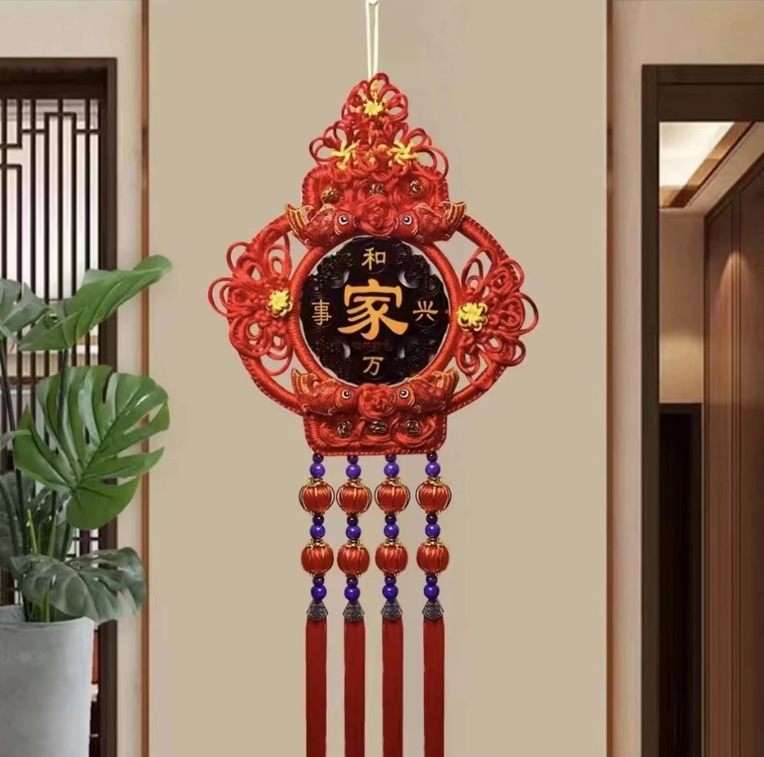 手编【灯笼】桃木中国结手工编制挂件客厅电视背景墙装饰