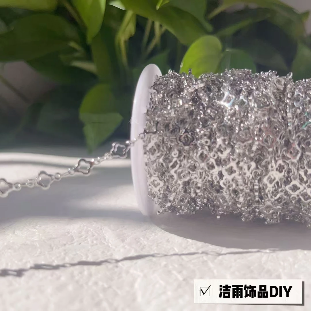 (洁雨饰品DIY) L00243  铁镂空四叶草链子 高温保色 手作链条DIY