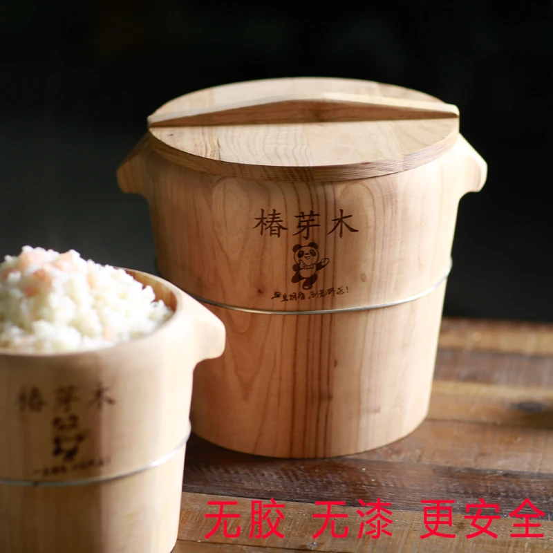 竹筒蒸桶蒸饭木桶饭家用蒸饭桶饭甑子蒸笼商用大号酒米桶饭蒸子