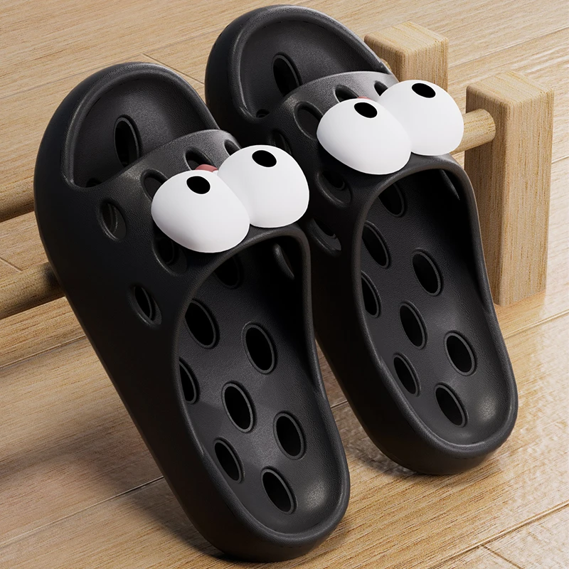 可爱卡通男夏季浴室凉拖鞋室内居家厚底防滑速干洗澡拖鞋软底外穿