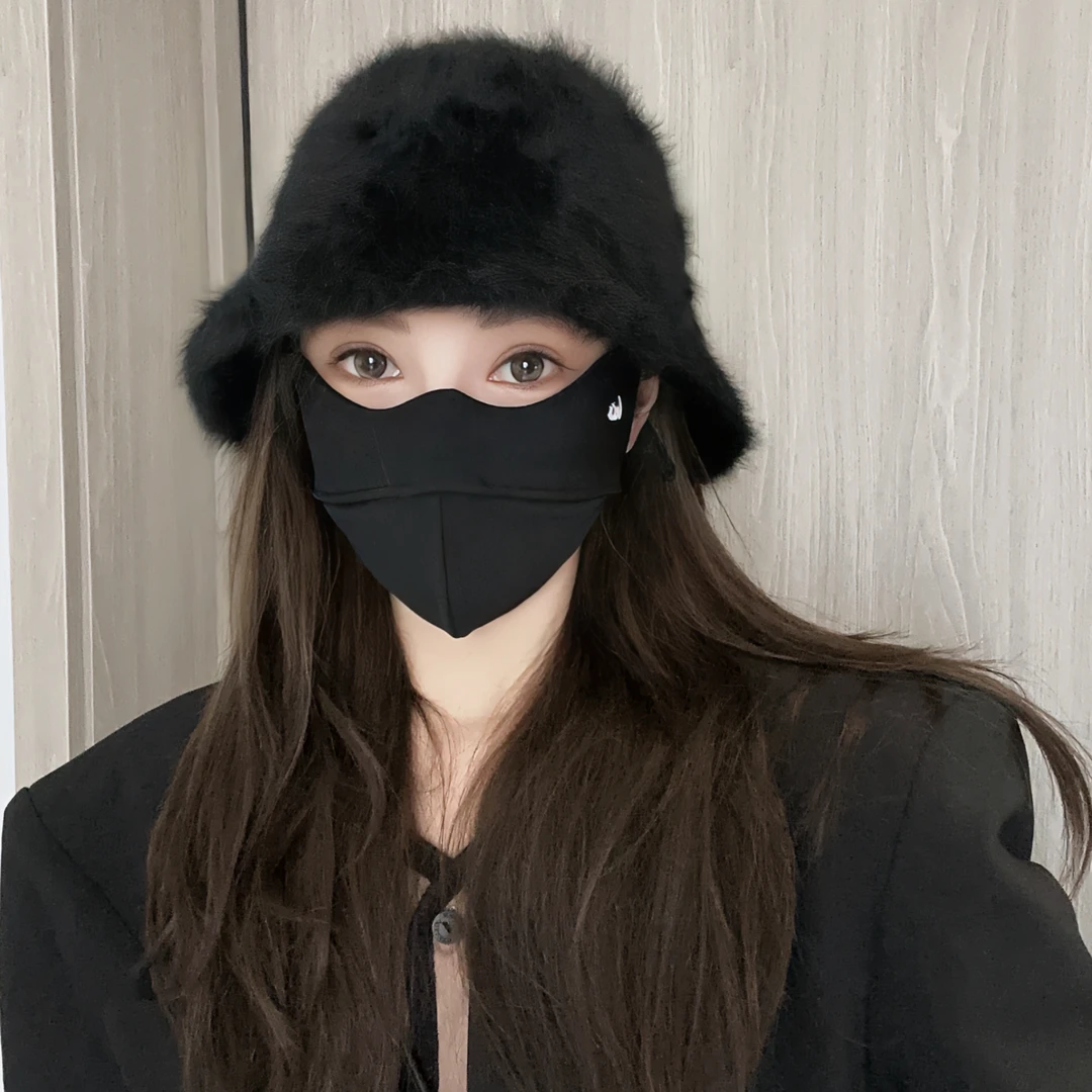 帽子女秋冬季韩版2023年爆款时尚百搭盆帽显脸小兔毛绒水桶渔夫帽