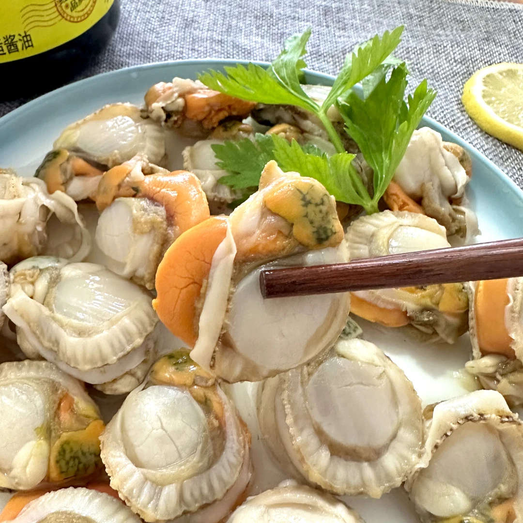 新鲜扇贝肉2030规格 当季新货200g/包*8包日照顺丰发货 爆炒蒜蓉