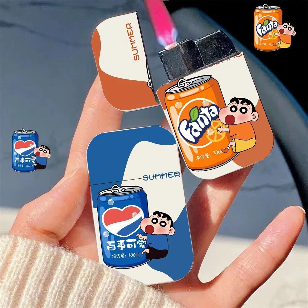 卡通可爱打火机创意防风可乐蜡笔小新送朋友礼物高颜值打火机礼物