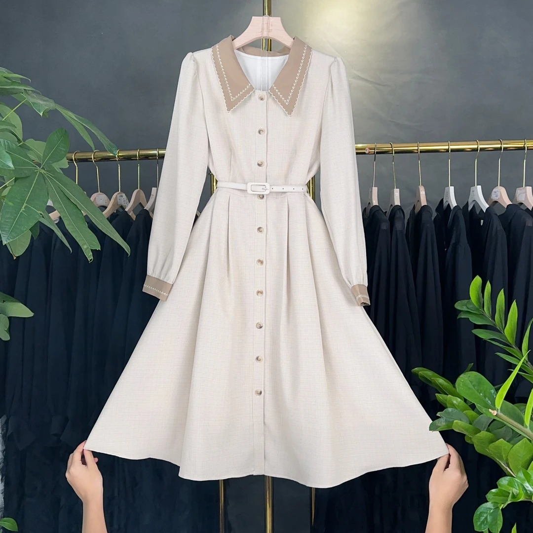 【现货】【RG1739】2024年秋冬新款时尚气质百搭减龄显瘦连衣裙