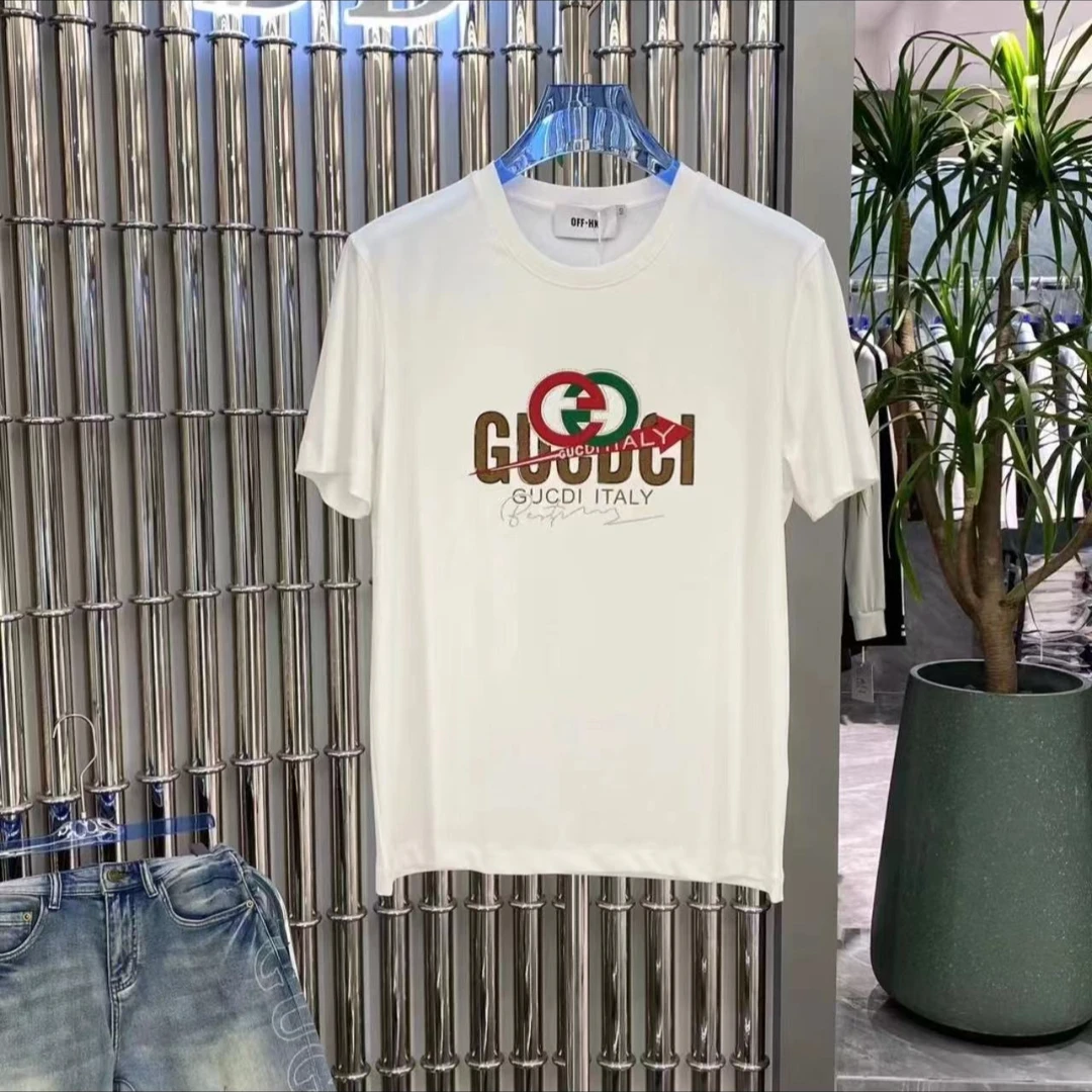 SX（2613）个性图案字母印花短袖T恤A3中