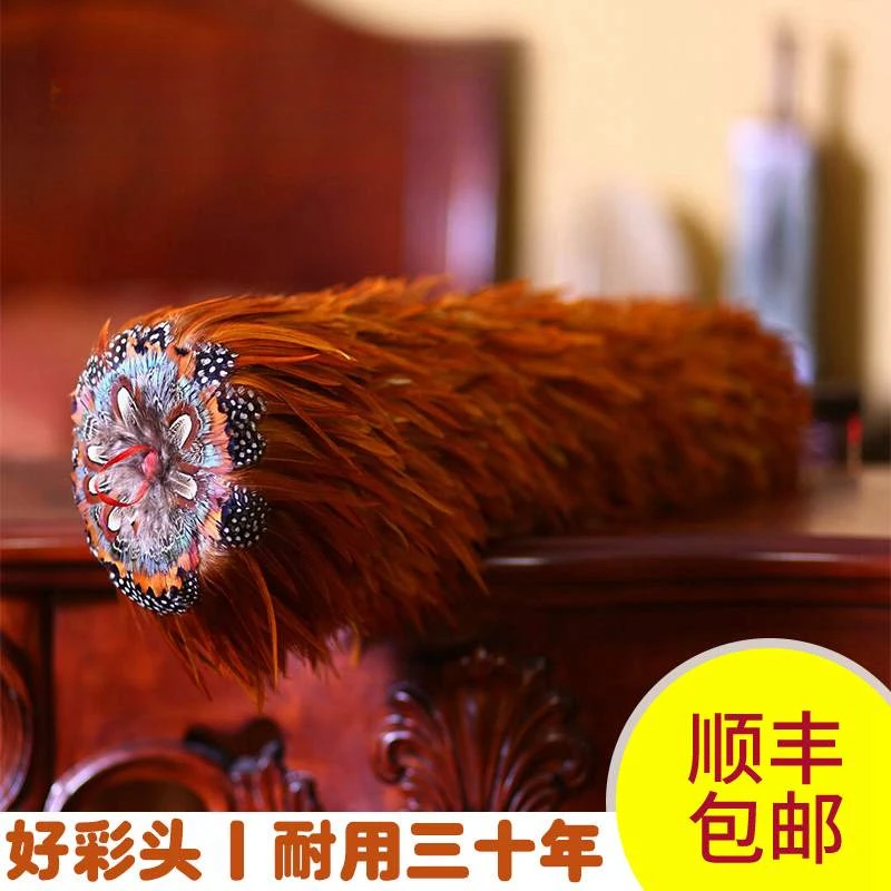 真鸡毛掸子家用除尘结婚陪嫁不掉毛家务清洁加厚鸡毛禅子